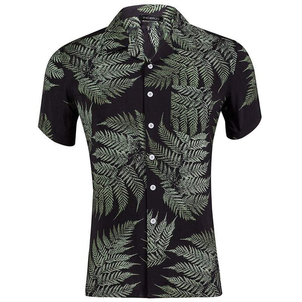 Chemise Hawaienne Noire Foug re Tropicale La Chemie