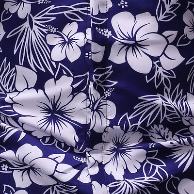 Chemise Hawaienne Bleue Bouquet Idyllique