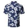 Chemise Hawaienne Bleue 'Orchidées Marines'